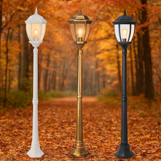 Lampione lanterna vintage New York da giardino 178 cm attacco E27 IP55