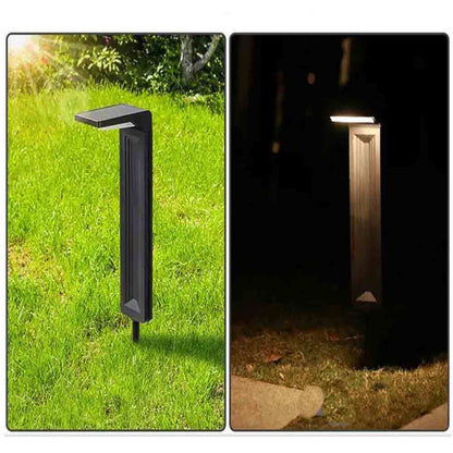 Vetrineinrete® Lampione con picchetto e pannello solare 30 led lampada da giardino 6 watt sensore crepuscolare impermeabile IP65