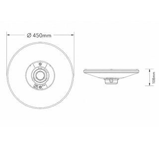 Lampione ufo solare 180W sensore di movimento PIR tecnologia CCT IP65