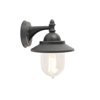 Lanterna da parete applique per giardino facciate terrazzo stile retrò lampada da muro grigio e bianco  E27 IP44