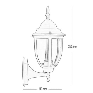 Lanterna vintage New York applique a parete da giardino E27 IP55