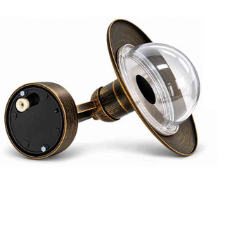 Lanterna da parete stile retrò in alluminio bronzo antico E27 IP44