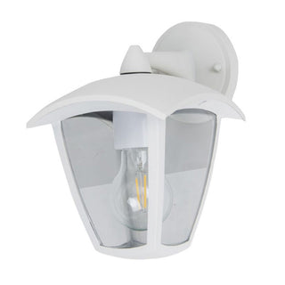 Applique lanterna da parete per giardino  grigio e bianco E27 IP44