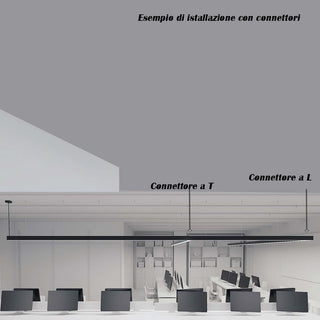 Lampadario led 40W nero connettore a T 15 watt  a L 12W tecnologia cct