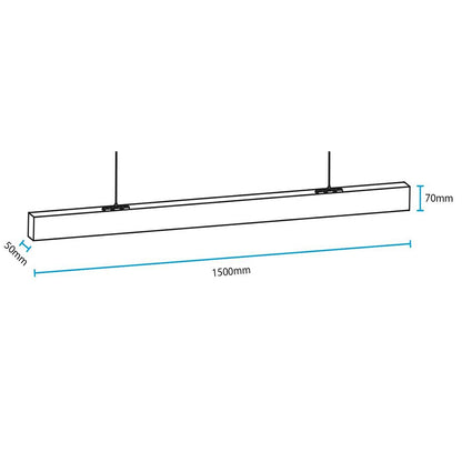 Lampadario lineare a sospensione da soffitto 40 watt connettore di giunzione a T 15 watt o a L 12 watt tecnologia cct