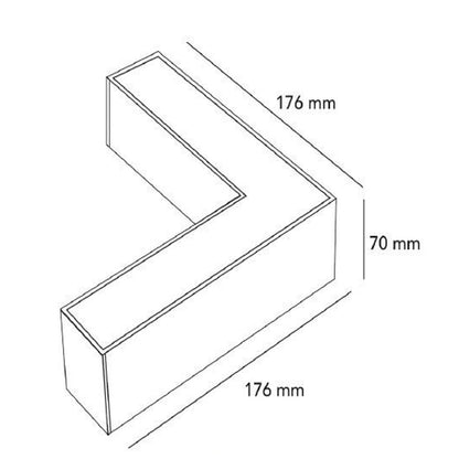 Lampadario lineare a sospensione da soffitto 40 watt connettore di giunzione a T 15 watt o a L 12 watt tecnologia cct