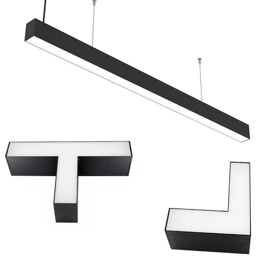 Lampadario lineare a sospensione da soffitto 40 watt connettore di giunzione a T 15 watt o a L 12 watt tecnologia cct