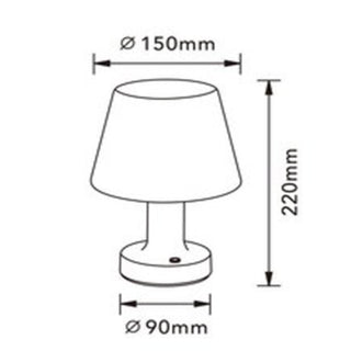 Lume LED da comodino ricaricabile touch 3 Watt con tecnologia CCT
