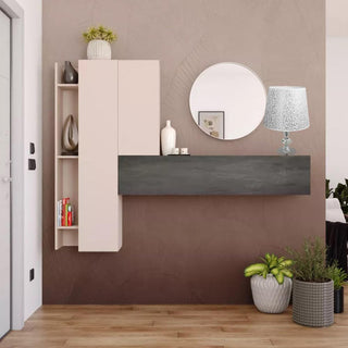 Lume moderno da comodino in acciaio cromato decorato glitter argento