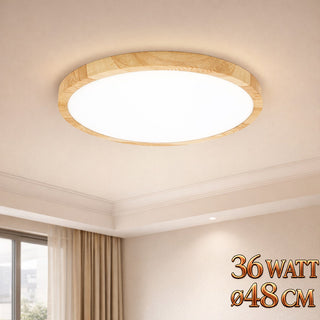 Plafoniera led ultra slim 18 24 32 36 45 watt tecnologia CCT colore legno