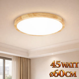 Plafoniera led ultra slim 18 24 32 36 45 watt tecnologia CCT colore legno