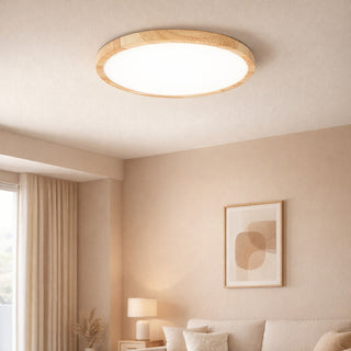 Plafoniera led ultra slim 18 24 32 36 45 watt tecnologia CCT colore legno