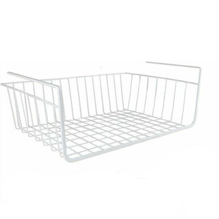 Mensola sotto scaffale 2 pezzi in metallo sottoripiani 35x8,7x22 cm