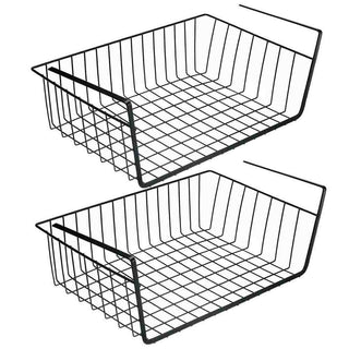 Mensola sotto scaffale 2 pezzi in metallo sottoripiani 35x8,7x22 cm