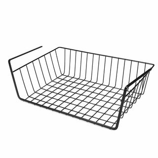 Mensola sotto scaffale 2 pezzi in metallo sottoripiani 35x8,7x22 cm