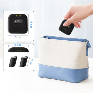 Kit microfoni multifunzione wireless con clip magnete x live e social