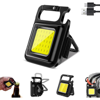 Torcia led 3IN1 3 modalità di luce portachiavi calamitata apribottiglia