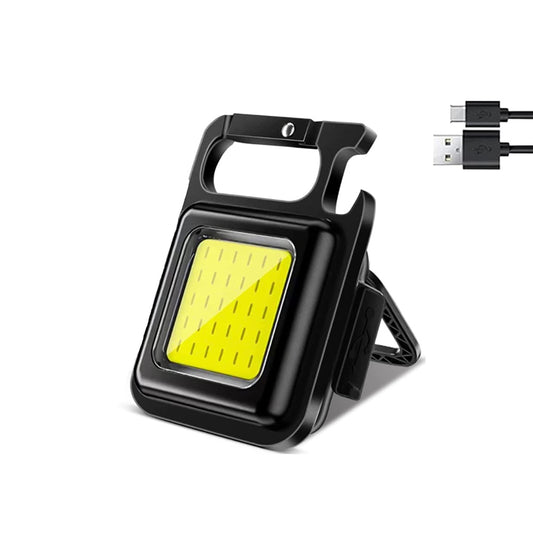 Torcia tascabile led cob multifunzione ricaricabile tre modalità di luce torcetta portachiavi calamitata apribottiglia