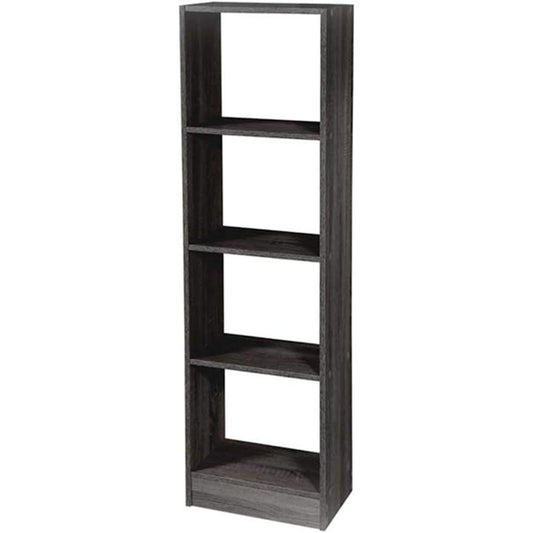 Mobile libreria moderna in legno mdf 4 cubi 4 ripiani parete attrezzata 137x40x24 cm