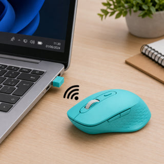 Mouse ergonomico wireless senza fili con ricevitore USB 2.4 Ghz