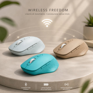Mouse ergonomico wireless senza fili con ricevitore USB 2.4 Ghz