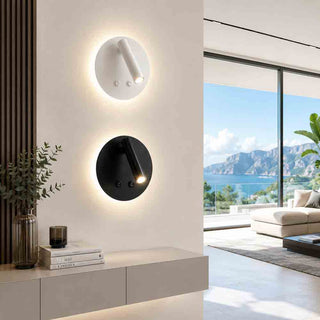 Applique orientabile a parete doppia fonte luminosa 8 watt luce calda