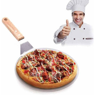 Pala per pizza in acciaio con manico in legno Ø 25,5 cm