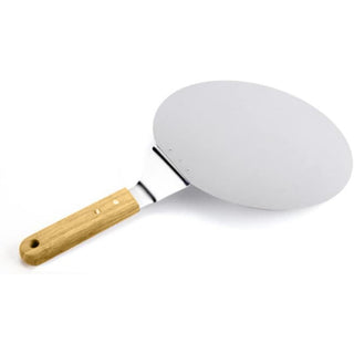 Pala per pizza in acciaio con manico in legno Ø 25,5 cm