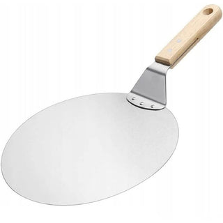 Pala per pizza in acciaio con manico in legno Ø 25,5 cm