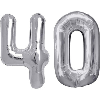 Palloncini gonfiabili gigantee numero 40 decorazione feste compleanno