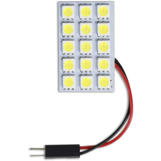 Luci pannello 15 LED SMD 6000K 3W 12V adattatore T10 per interni auto
