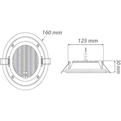 Pannello led slim incasso bordo in vetro 12 watt cct tre colorazione di luce calda fredda naturale