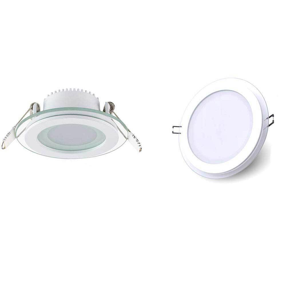 Pannello led slim incasso bordo in vetro 12 watt cct tre colorazione di luce calda fredda naturale