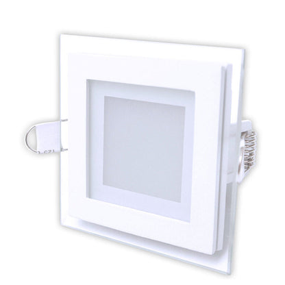 Pannello led slim incasso bordo in vetro 12 watt cct tre colorazione di luce calda fredda naturale