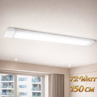 Plafoniera LED slim 27 40 54 e 72 W da 60 90 120 e 150 cm tecnologia CCT