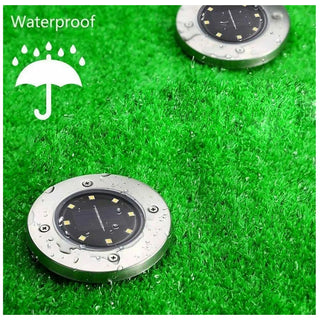 Faretto led pannello solare 4 picchetti da giardino IP65 luce bianca