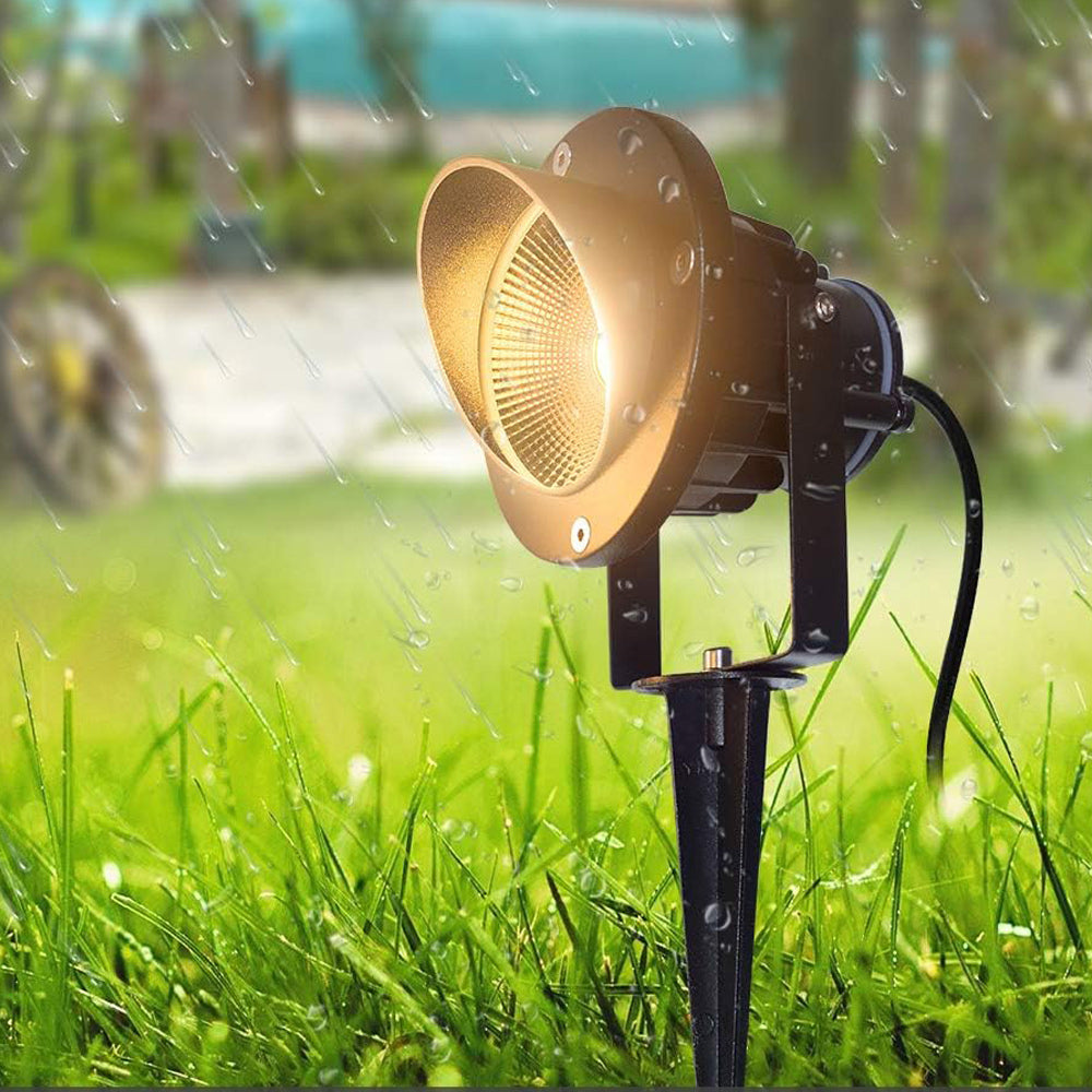 Faretto da esterno lampada da giardino doppia istallazione con picchetto interrabile e staffa a parete portalampada GU10 IP65