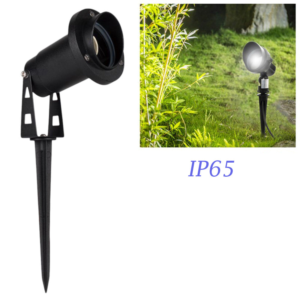 Faretto da esterno lampada da giardino doppia istallazione con picchetto interrabile e staffa a parete portalampada GU10 IP65