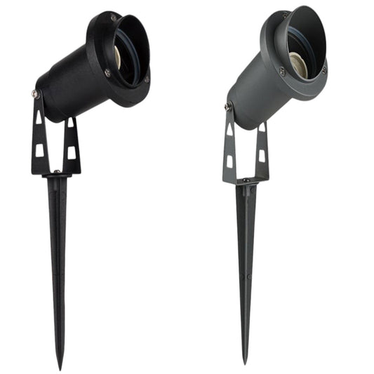 Faretto da esterno lampada da giardino doppia istallazione con picchetto interrabile e staffa a parete portalampada GU10 IP65