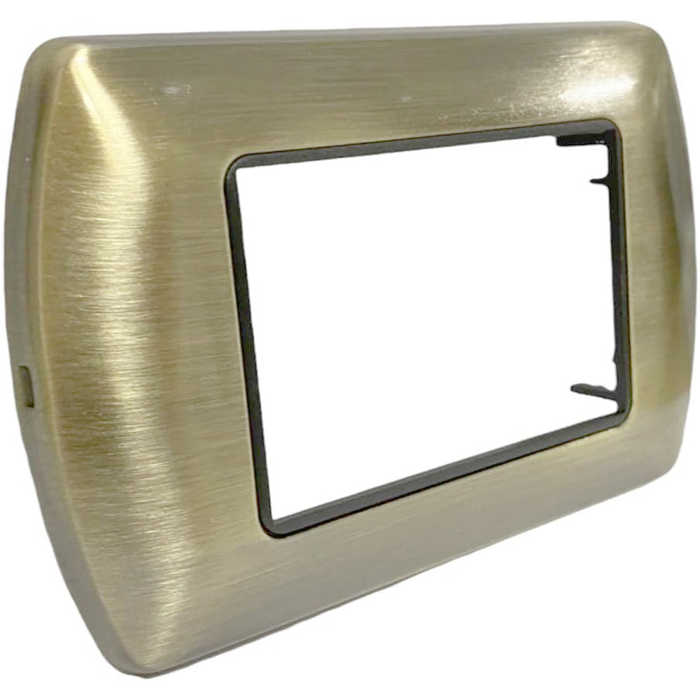 Placchetta per interruttore in metallo a 3 4 7 posti ottone cassetta 503 compatibile con living international supporto cover