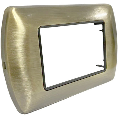 Placchetta per interruttore in metallo a 3 4 7 posti ottone cassetta 503 compatibile con living international supporto cover