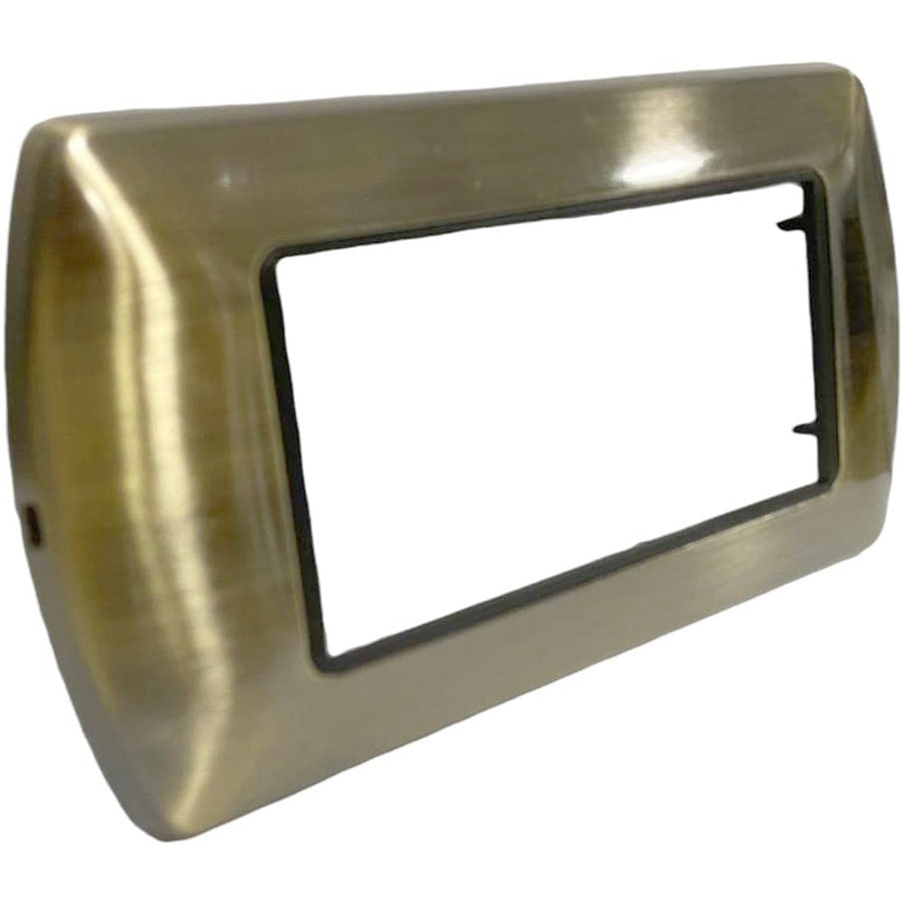 Placchetta per interruttore in metallo a 3 4 7 posti ottone cassetta 503 compatibile con living international supporto cover