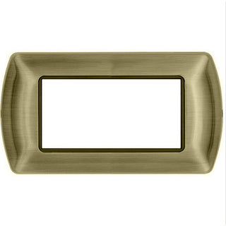 Placchetta ottone 3-7 posti compatibile living international