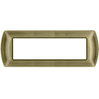 Placchetta ottone 3-7 posti compatibile living international
