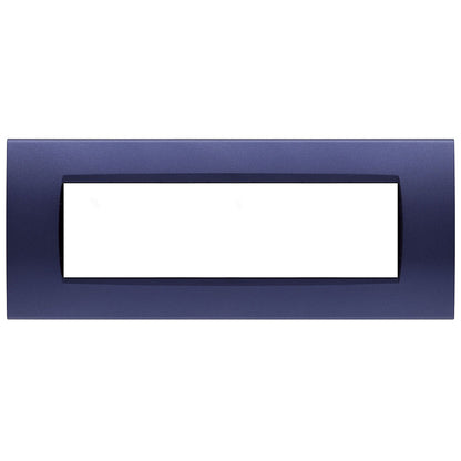 Placchetta a 3 4 7 posti blu navy cassetta 503 compatibile con bticino living light supporto cover