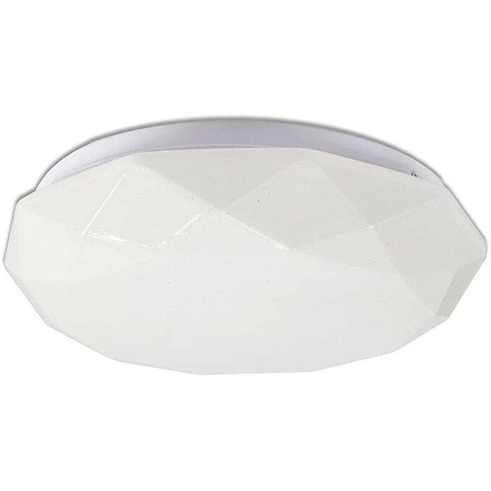 Plafoniera da soffitto forma diamante scocca a puntini trasparente da 18 24 e 36 watt con tecnologia CCT tre colorazione di luce con switch