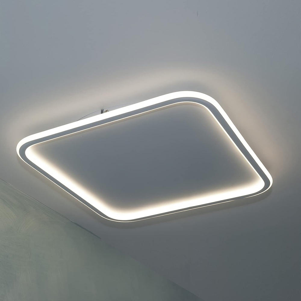 Plafoniera quadrata moderna a led da soffitto 50 watt luce fredda 6500k calda 3000k naturale 4000k