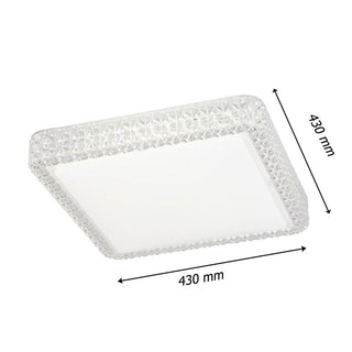 Plafoniera LED quadrata dimmerabile 48 watt CCT fredda naturale calda