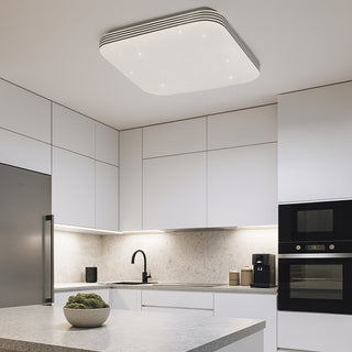 Plafoniera led moderna 18 24 W con puntini trasparente tecnologia CCT