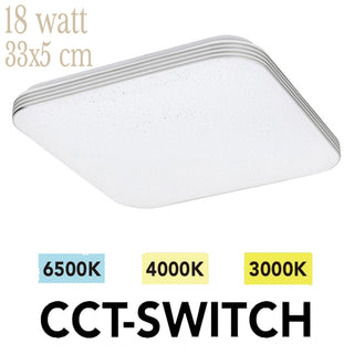 Plafoniera led moderna 18 24 W con puntini trasparente tecnologia CCT